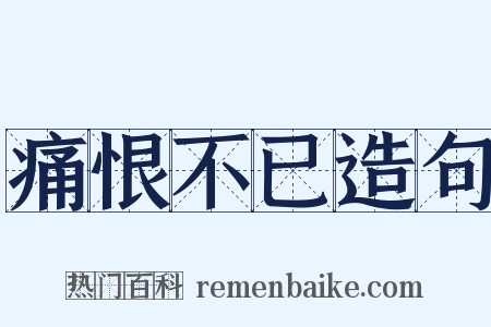 痛恨不已造句是什么意思的图片